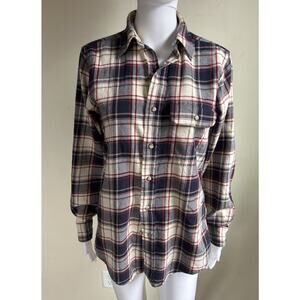 Vintage GANTella by GANT Shirt Womens S Plaid Cotton Wool Flannel Preppy